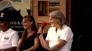 Interview mit UTHC-Jugendtrainerin Annette Heinemann beim zweiten Tennis Charity-Event 2016 des UTHC