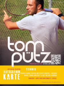 TOM PüTZ. UTHC-AUTOGRAMMKARTE Tennisprofi und Tennistrainer